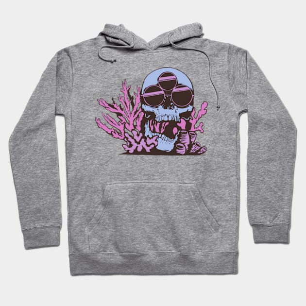 Dizzy skull Hoodie by Art of Andy W